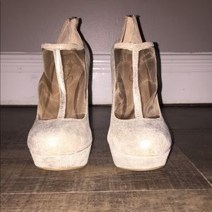 Jessica Simpson heels with sheer top